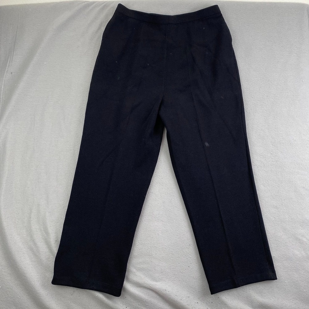 ST. John Basics Knit Cardigan Pants Set Black Womens 14 full zip - Picture 8 of 16